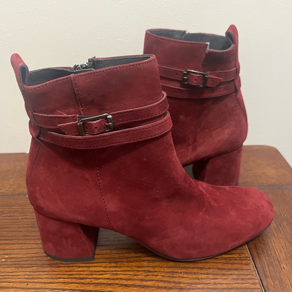 Paul‎ Green Sydney Burgundy suede ankle boot NEW 6 - Picture 2 of 6
